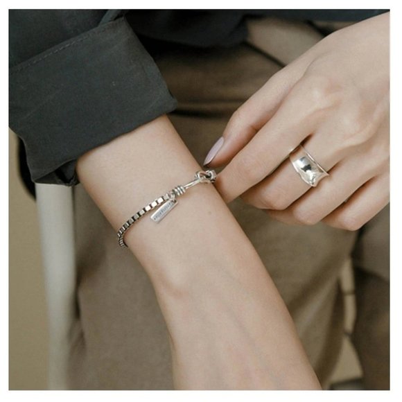 *NEW 925 Sterling Silver Vintage Chain Bracelet - Picture 10 of 12